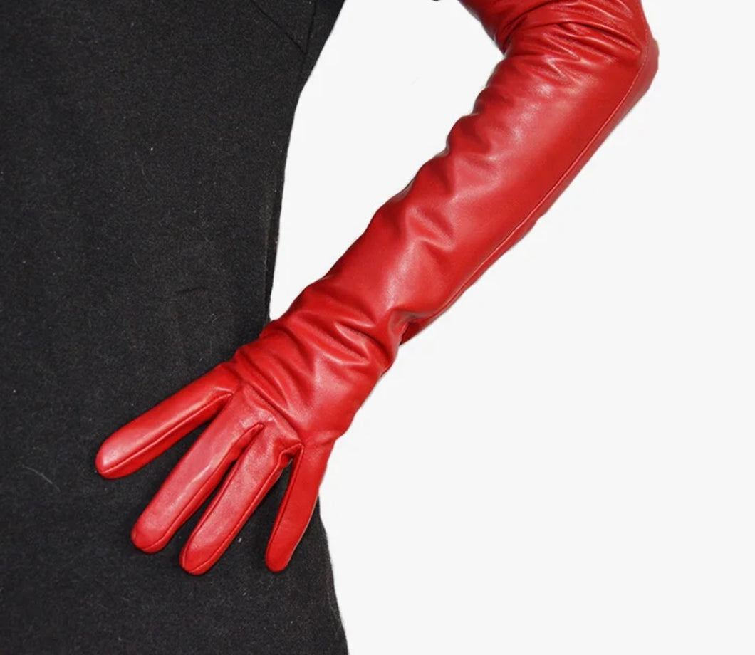 Red Flag Opera Gloves